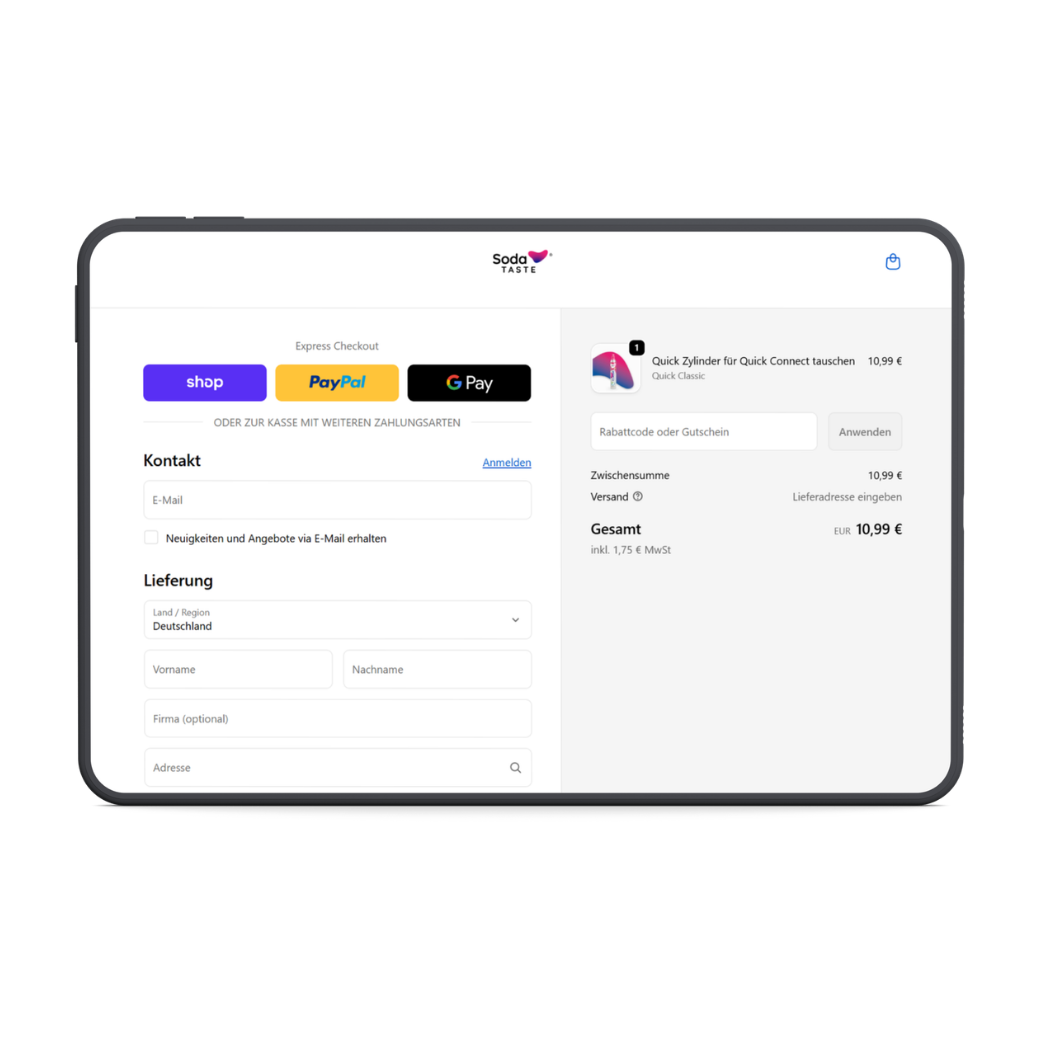 Wie optimiere ich Produktseiten für Online-Shops? Nutzen Sie den First View zur Anzeige von wichtigen Elementen wie z.B. in den Warenkorb button